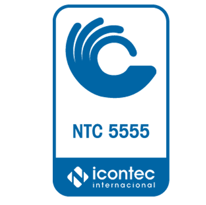 Un cartel azul y blanco que dice ntc 5555