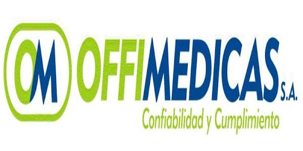 Un logotipo azul y verde para cm offimedicas sa