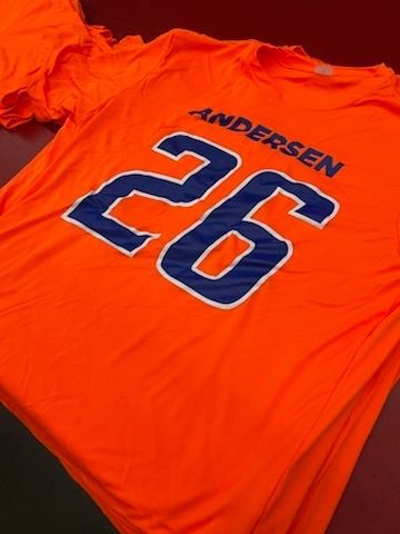 Orange t-shirt with 
