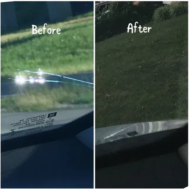 Before And After Of A Car Window With Scratch | Virginia Beach, VA | Jody Repair