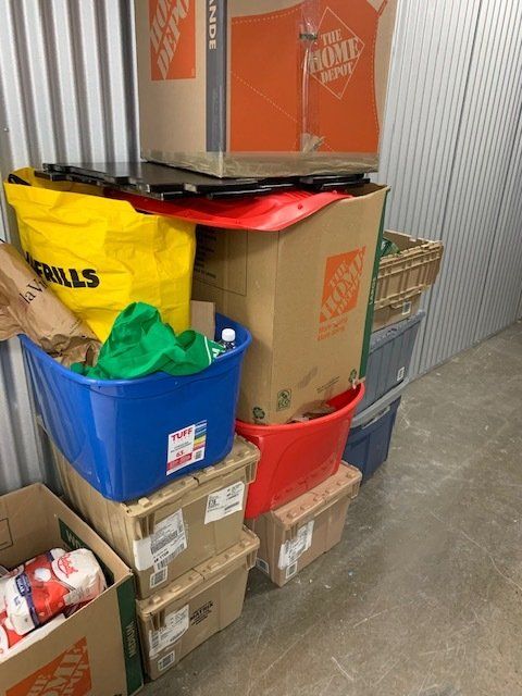 Storage Facility Housing Food and Clothing Donations and Shipments Being Prepared to Ship Overseas