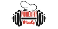 Power Fit Meals logo with chef hat and barbell dumbbell icon, in red and black text