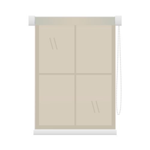 A window with a blind on it and a chain hanging from it.