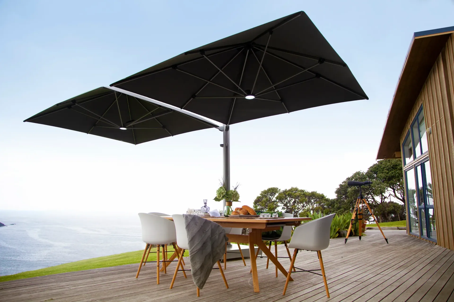 Waikato Shutters & Blinds ShadowSpec Unity Outdoor Cantilever Umbrella