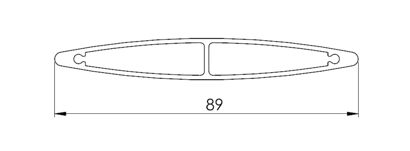 A black and white drawing of a circle with the number 89 on it.