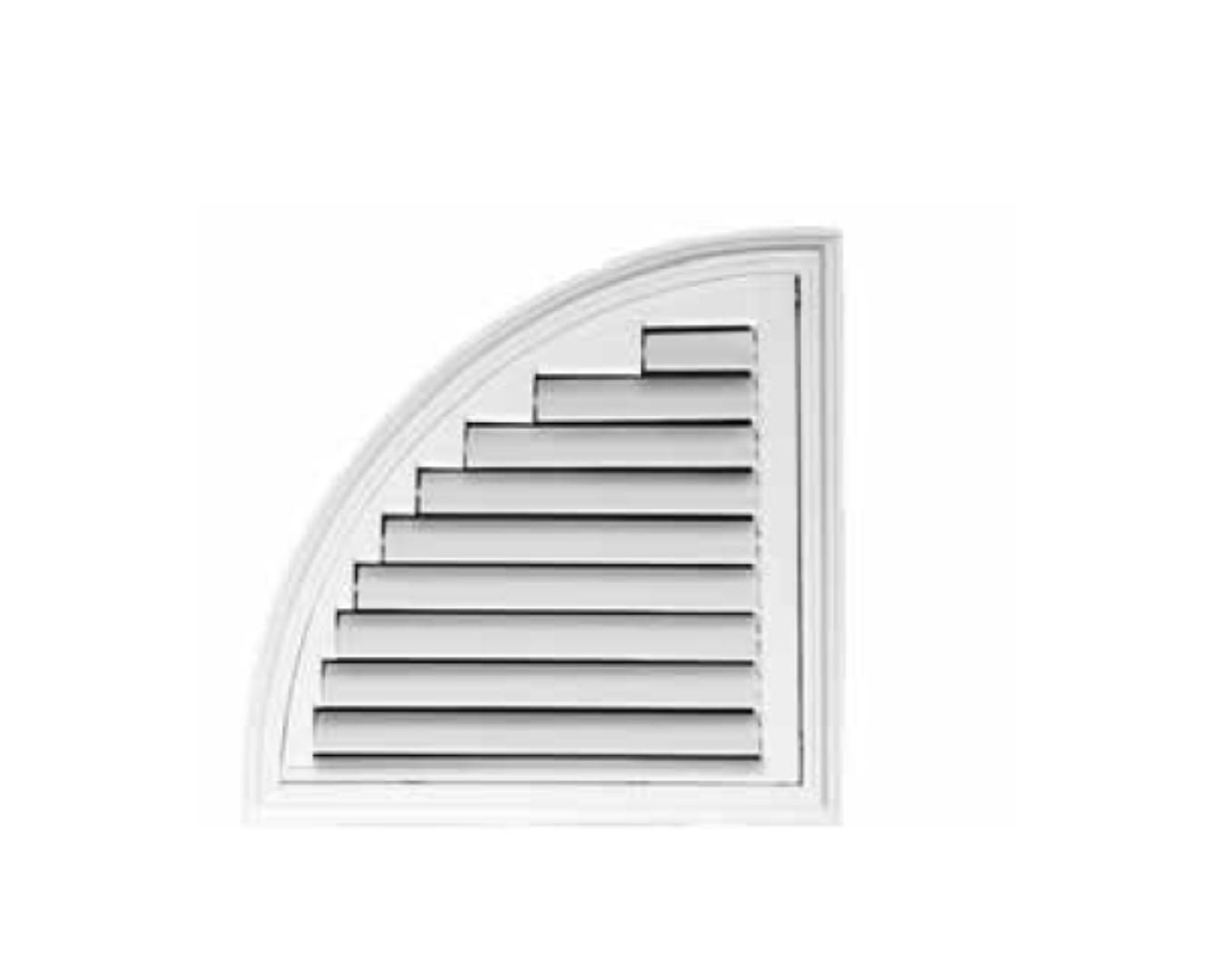 A white shutter on a white background that looks like a staircase.