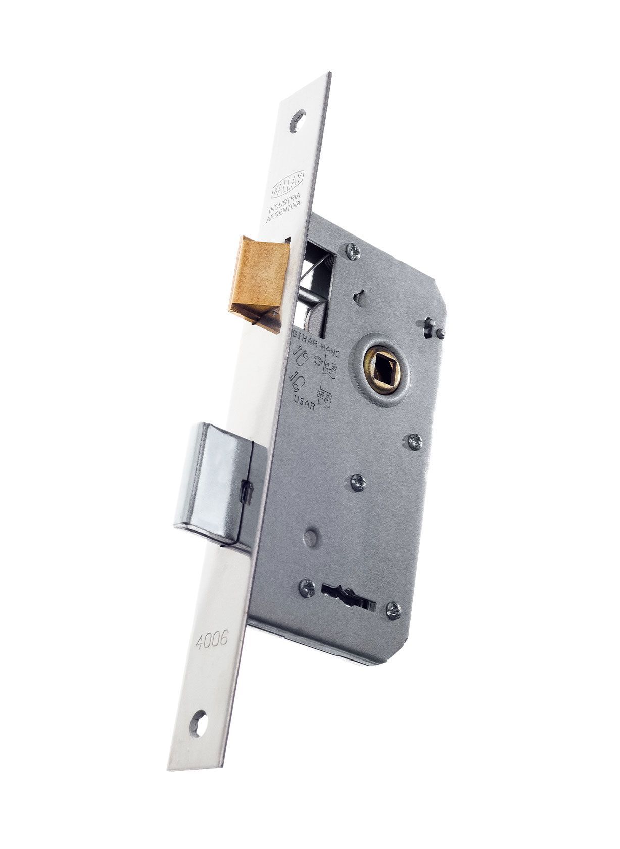 CERRADURA EXTERIOR 4006 FRENTE ACERO INOXIDABLE KALLAY