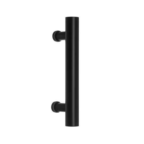 Manilla de puerta de acero inoxidable, barra cilíndrica vertical con dos puntos de montaje.