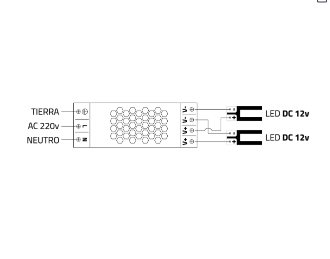 FUENTE LED 12V - 10A - 100W GE