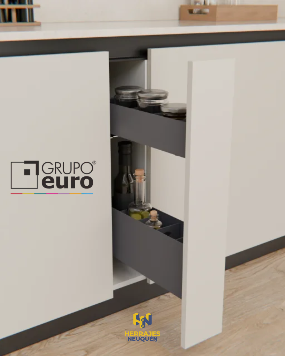 ESPECIERO EURO SPICE DUO 2 NIVELES - MOD 20 CIERRE SUAVE - ANTRACITA GRUPO EURO