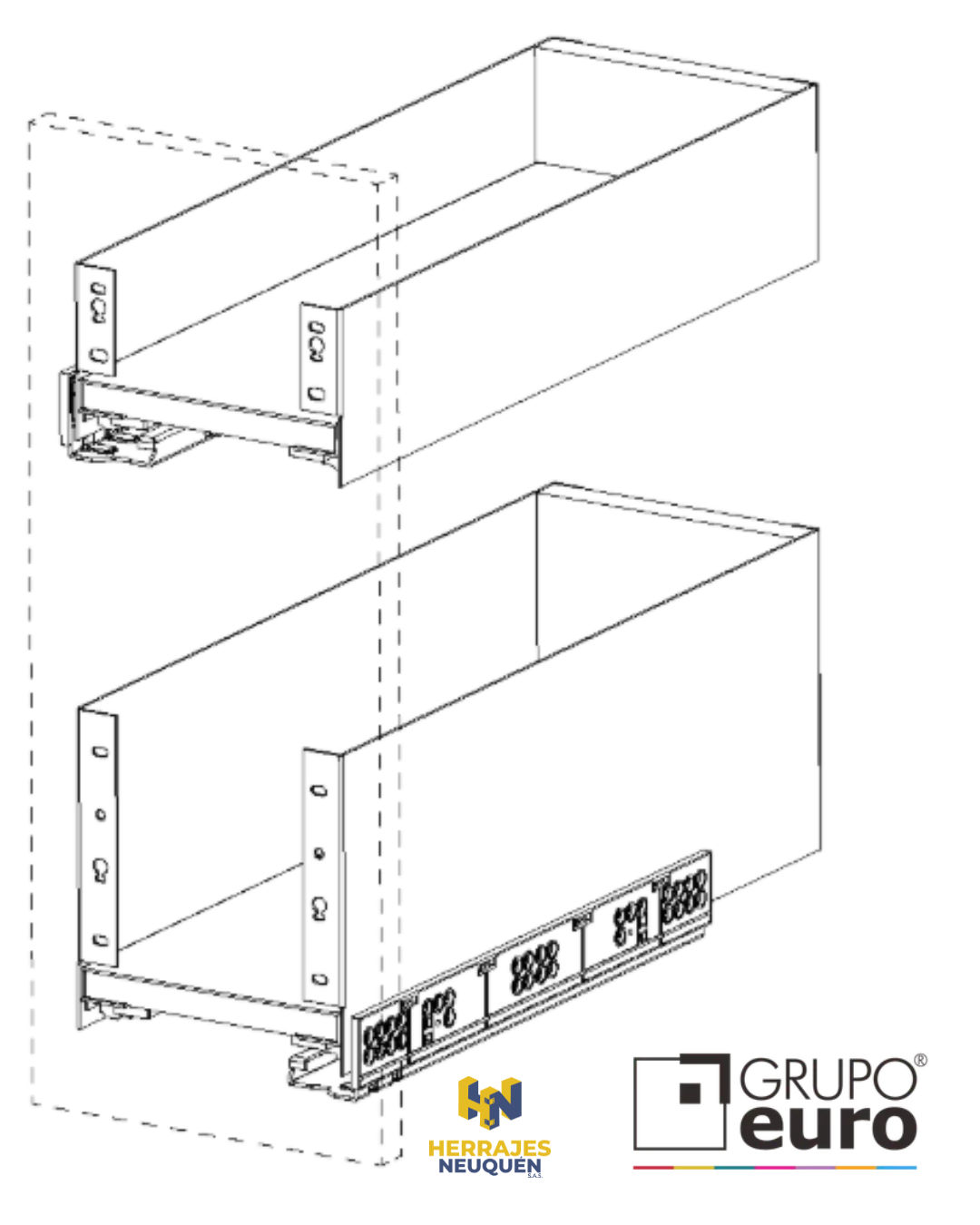 ESPECIERO EURO SPICE DUO 2 NIVELES - MOD 20 CIERRE SUAVE - ANTRACITA GRUPO EURO