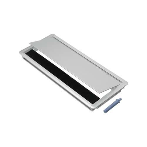 PASACABLE RECTANGULAR ALUMINIO CIERRE LENTO ANODIZADO 300X130MM