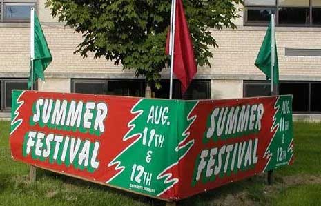 Summer festival graphic banner — Kenosha, WI — Creative Designs Custom Sign