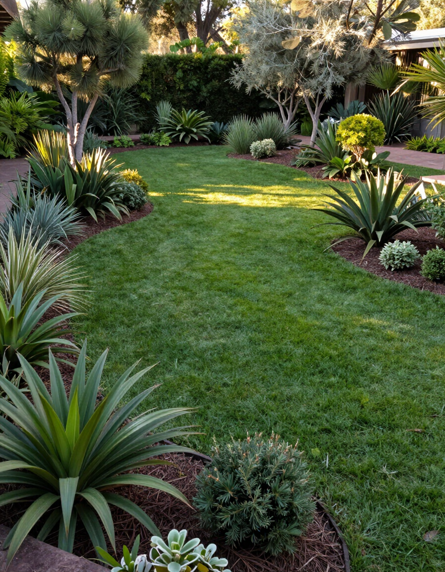 Jardín y diseño de exteriores con piscina