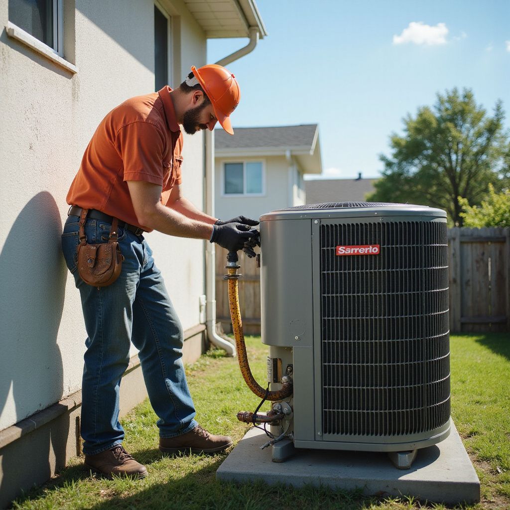 Een HVAC-technicus beschikbaar