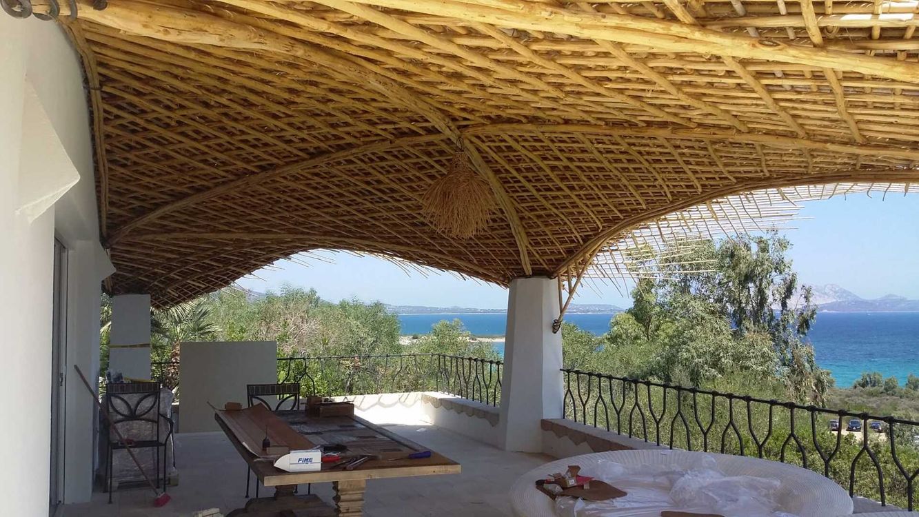Veranda in legno per villa