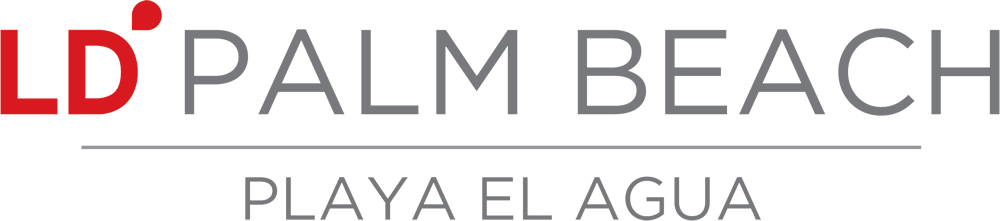 Logo de LD Palm Beach en Playa El Agua, reflejando el espíritu tropical y la exclusividad del resort.