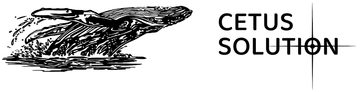 Black-and-white CETUS SOLUTION logo with a stylized whale above the company name.