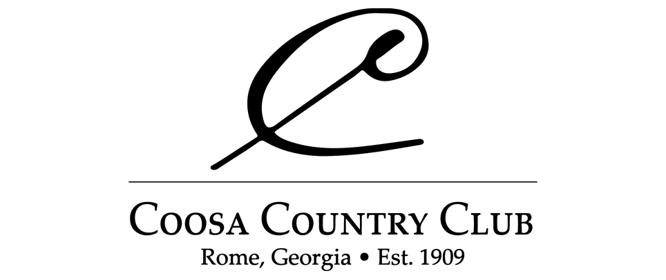 A logo for coosa country club in rome georgia