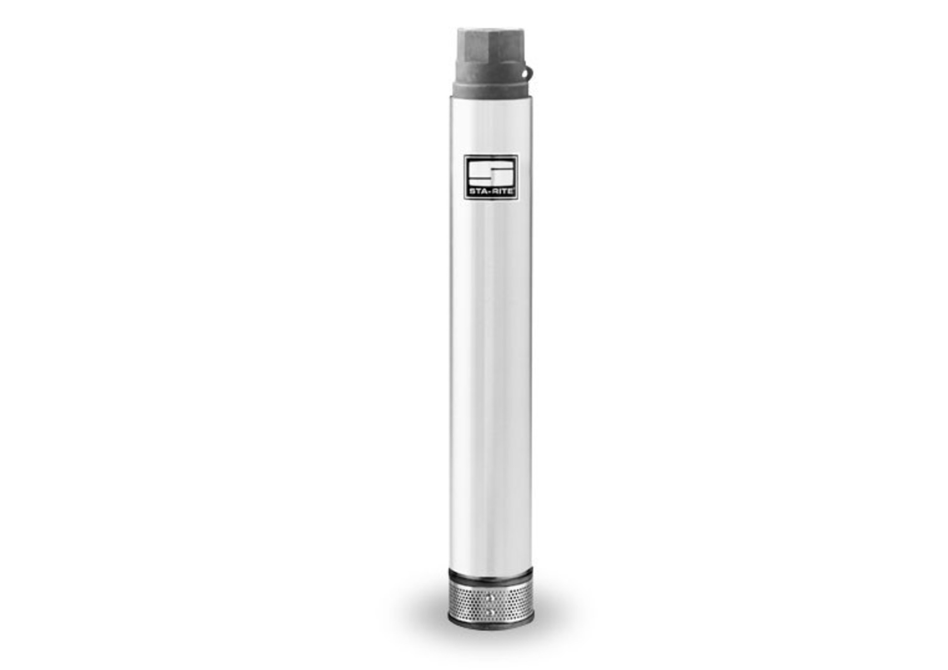 A water filter is sitting inside of a cabinet.