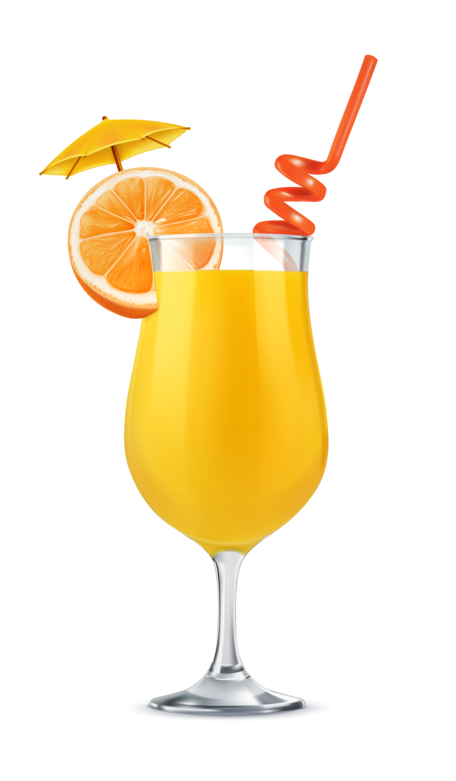 A glass of orange juice