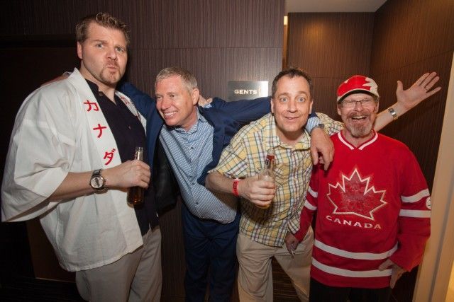 Four Canadian Members celebrating the 10th anniversary of TJCS.