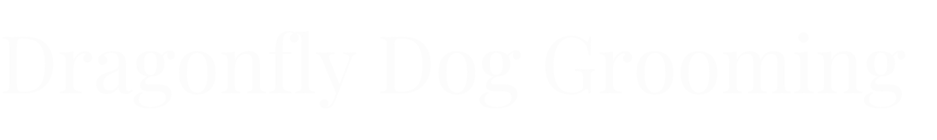 Dragonfly Dog Grooming LLC Logo in white text