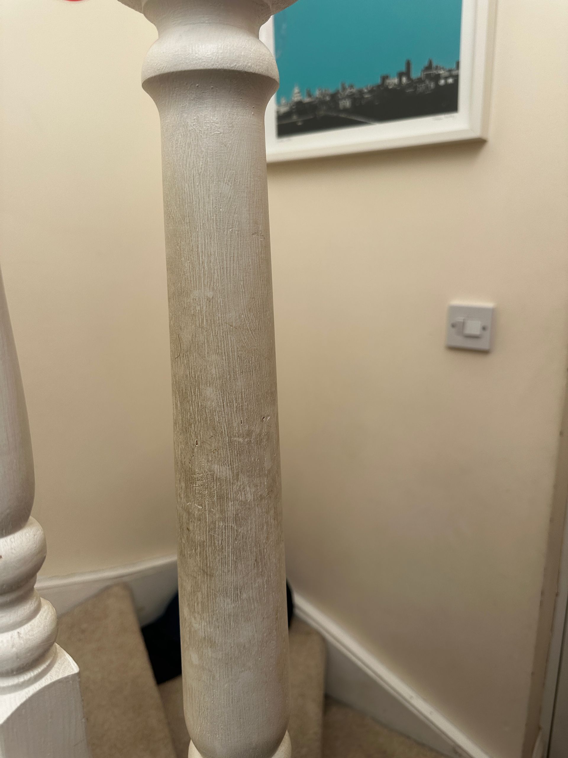 Bannister cleaning - before