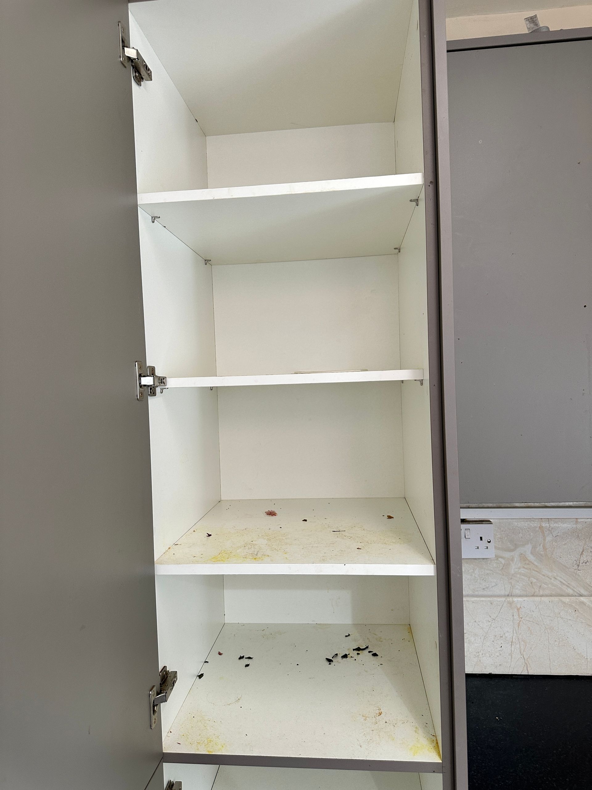 Cupboard cleaning - before