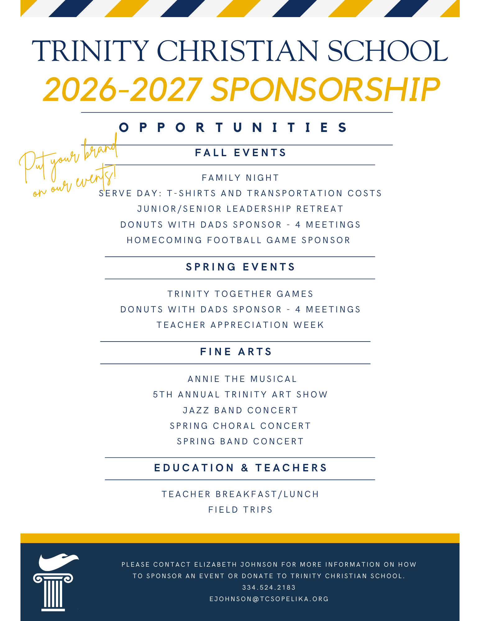 TCS Corportate Sponsor Opportuniities 2024-2025