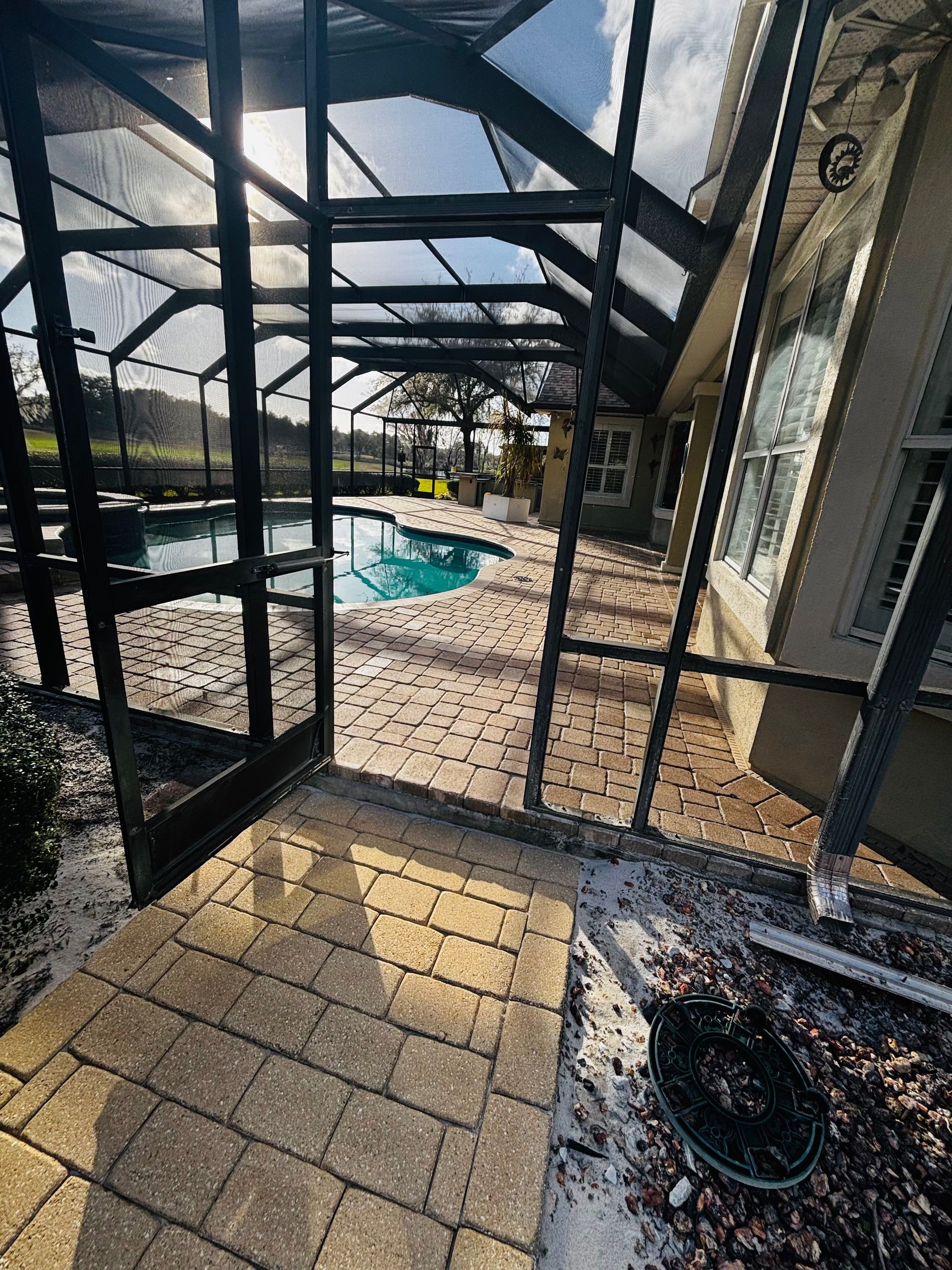 Outdoor Transformations installed pool deck pavers in Ponte Vedra Beach, FL, for a stylish and slip-resistant surface.