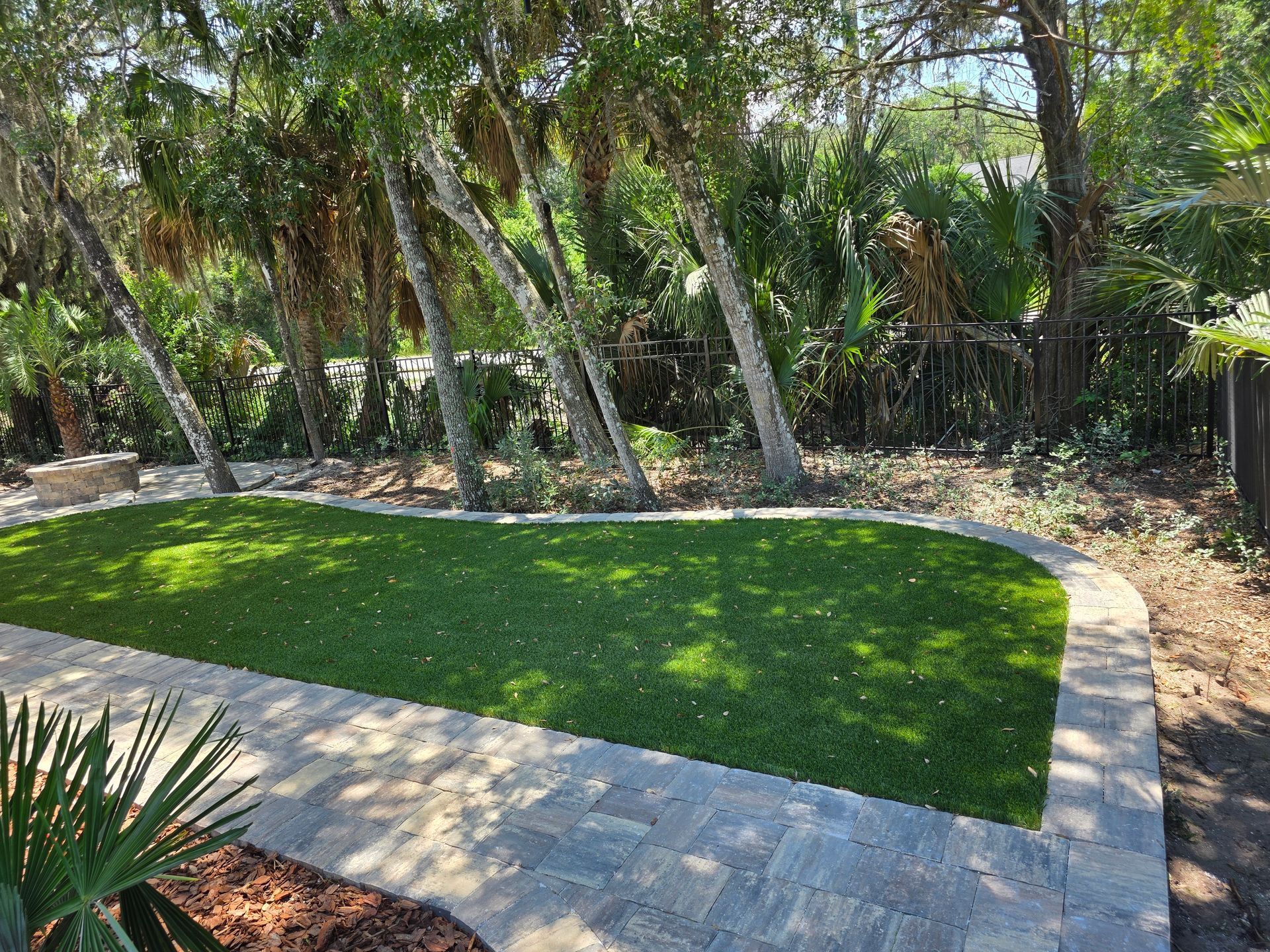 Outdoor Transformations installed artificial turf in Ponte Vedra Beach, FL, for a lush, low-maintenance lawn year-round.