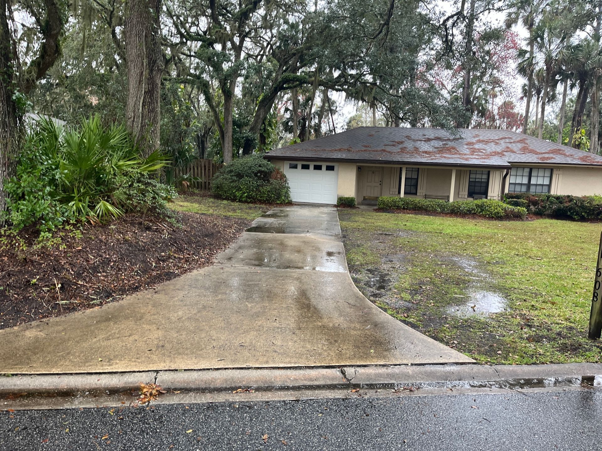 old concrete driveway St Augustine