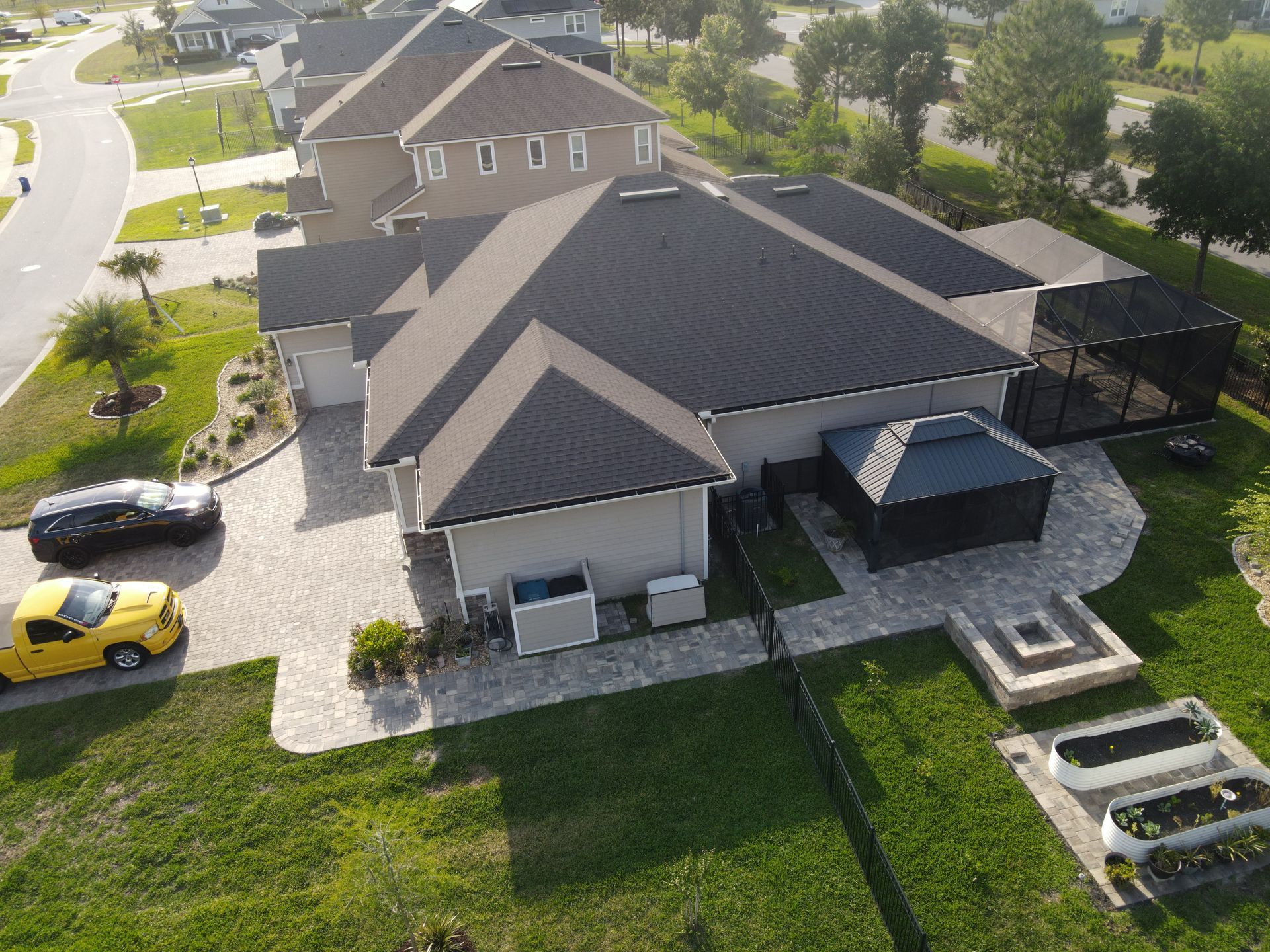 Outdoor Transformations installed artificial grass in Nocatee, FL, for a natural look with no mowing required.