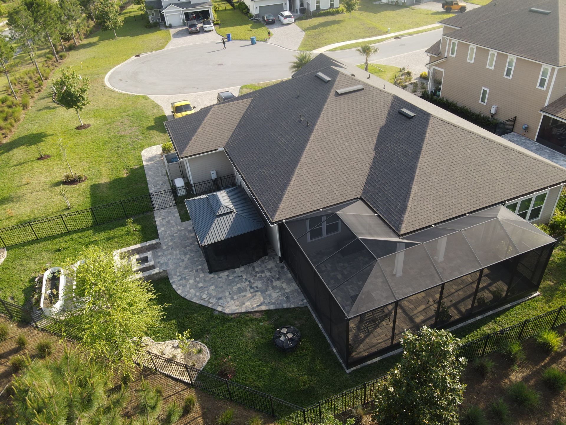 Outdoor Transformations installed artificial grass in Nocatee, FL, for a natural look with no mowing required.