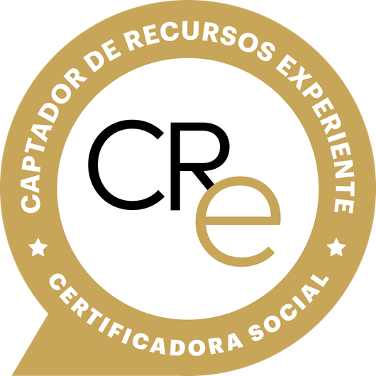 Gold badge with text 