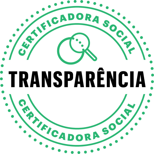 Selo circular verde e preto com a palavra
