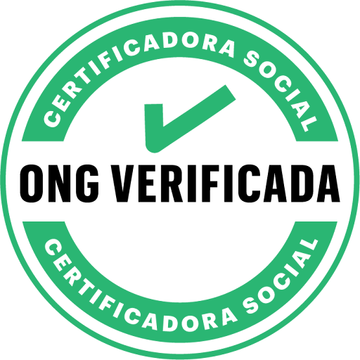 Selo circular verde com o texto 