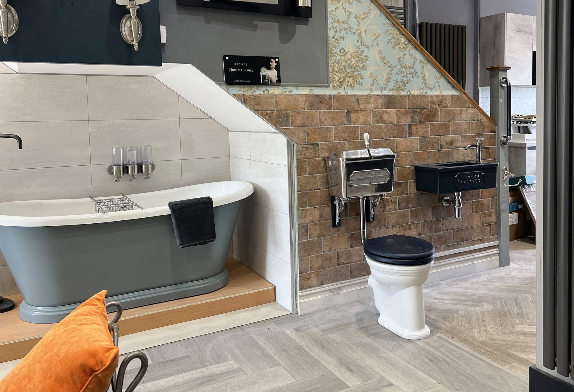 A bathroom with a bathtub a toilet and a sink
