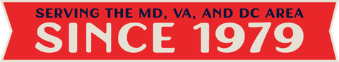 Red banner reading “Serving the MD, VA, and DC Area Since 1979”