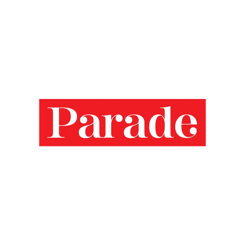 Red Parade logo in white serif text on a red rectangular background.