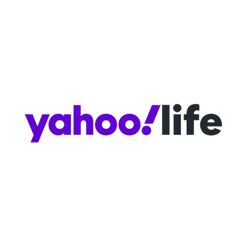 Yahoo! life logo in purple and black text on a white background