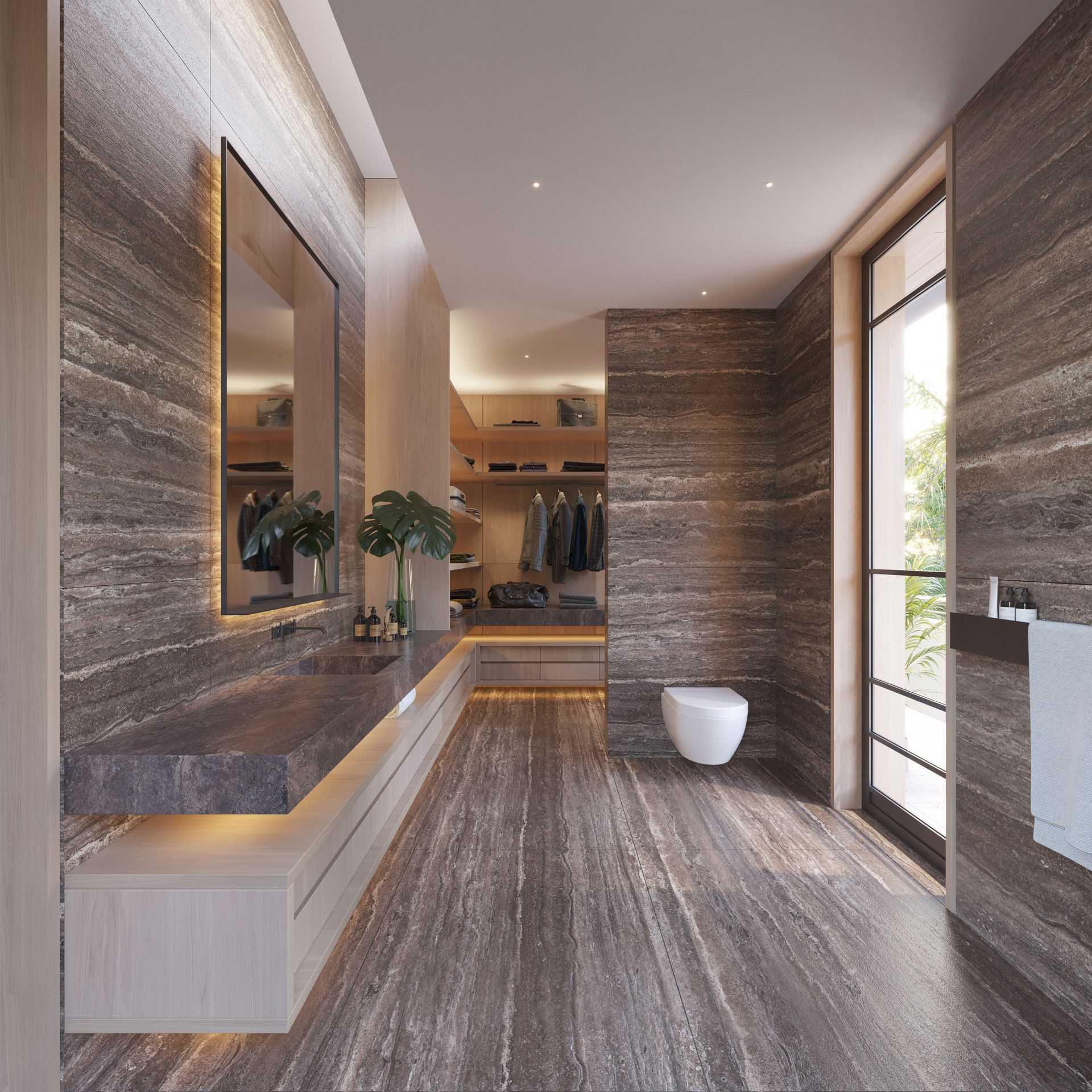 image of a bathroom with sink and a sunken tub