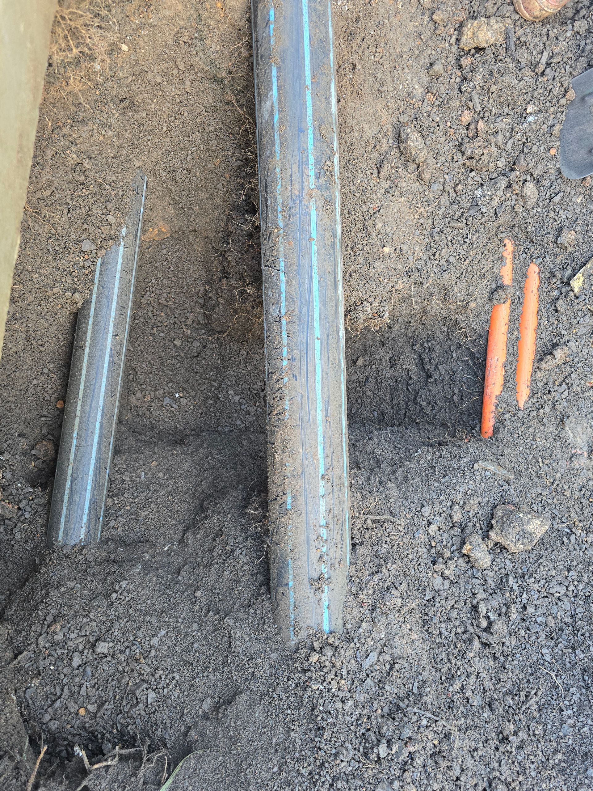 Four pipes have been partially dig up — Dowds Pipe and Cable Locating in Farmborough Heights, NSW