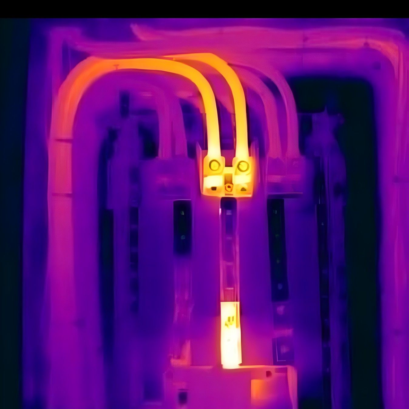A Thermal Image of an Electrical Panel With a Lot of Wires — Dowds Pipe and Cable Locating in  Bowral, NSW