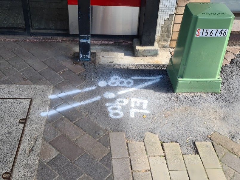 A Green Box With Pipe Number on It — Dowds Pipe and Cable Locating in Manly, NSW
