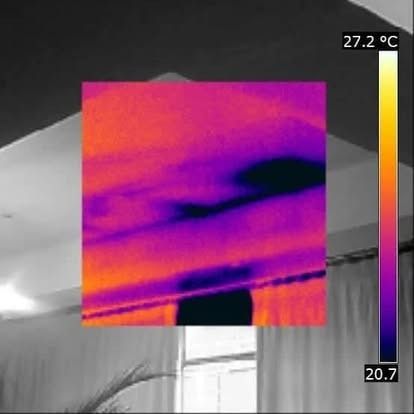 A Thermal Image of a Ceiling With a Temperature of 27.2 Degrees Celsius — Dowds Pipe and Cable Locating in Penrith, NSW