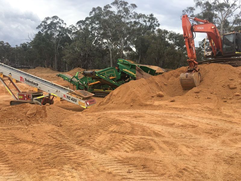 Gravel stockpiling
