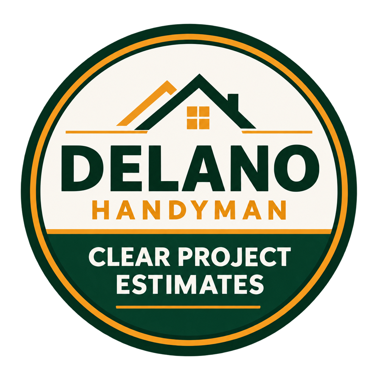 Delano Handyman Clear Project Estimates Badge Logo