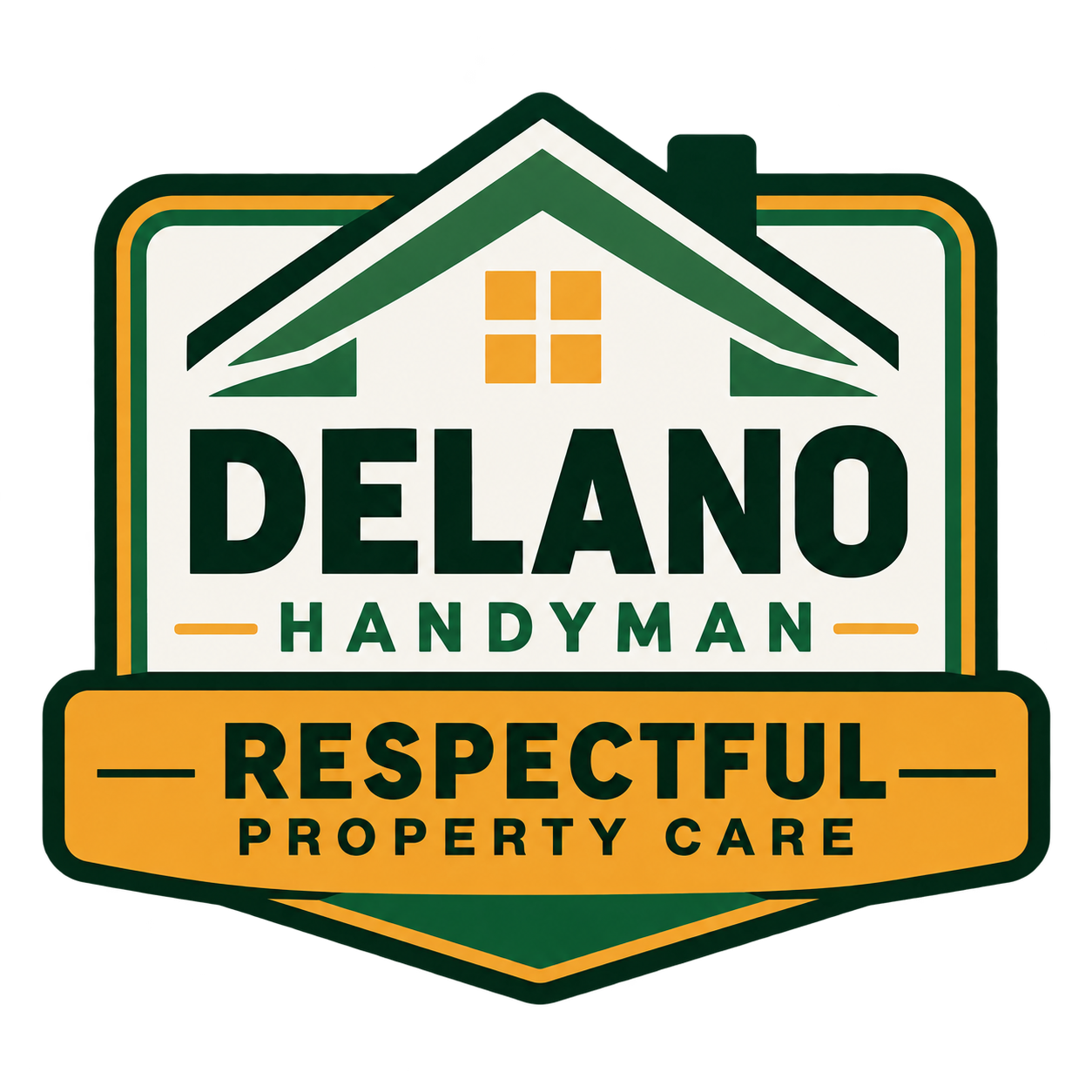 Delano Handyman Respectful Property Care Badge Logo